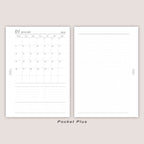 2026 DATED Monthly Planner Inserts | Month On ONE Page | PRINTED