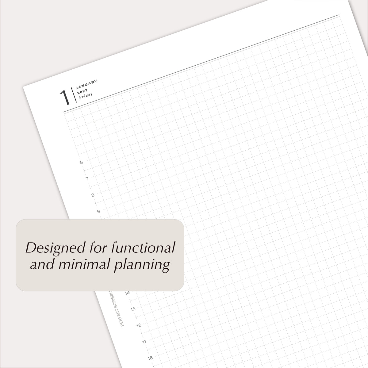 2027 Daily Agenda Planner Inserts | With Timeline | Dated Ring Planner Refill