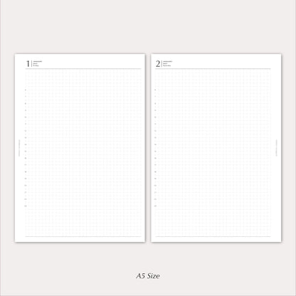 2027 Daily Agenda Planner Inserts | With Timeline | Dated Ring Planner Refill