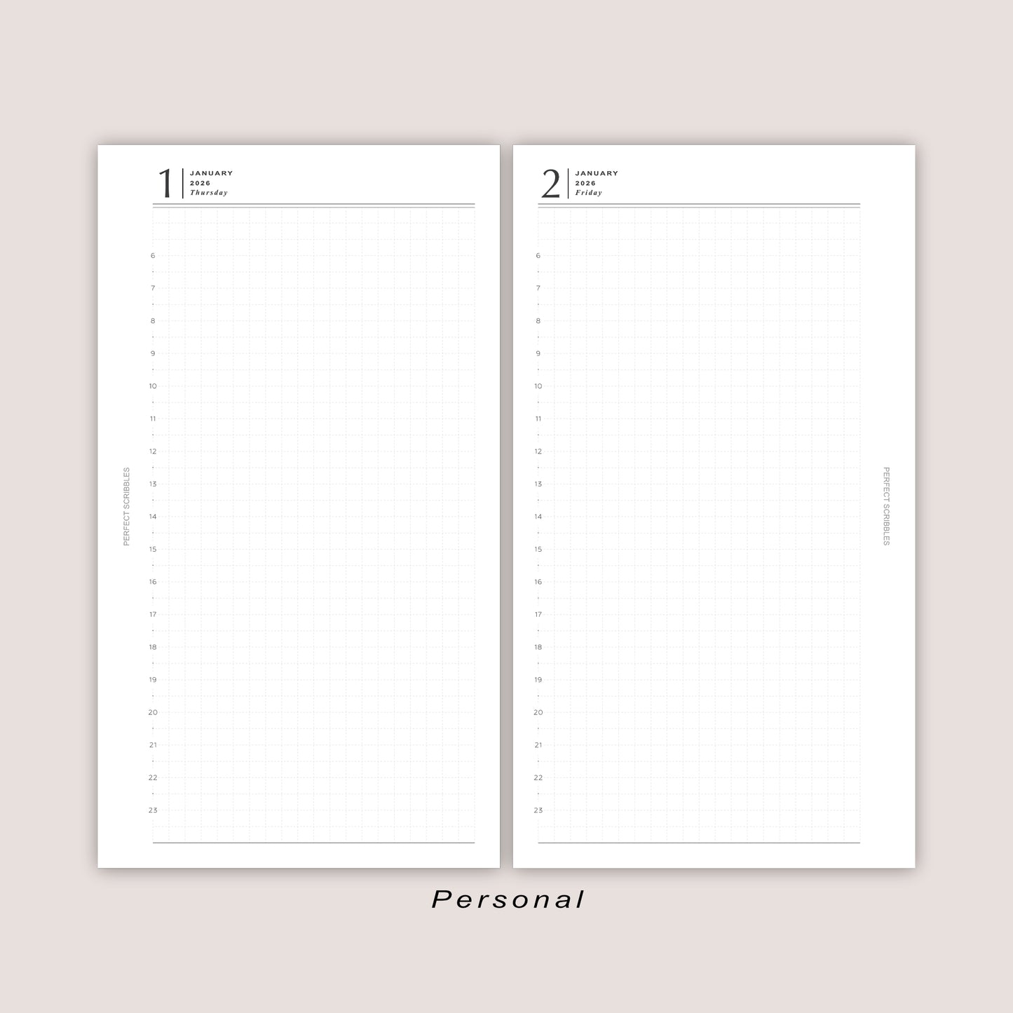 2026 DATED Daily Planner Inserts | PRINTED