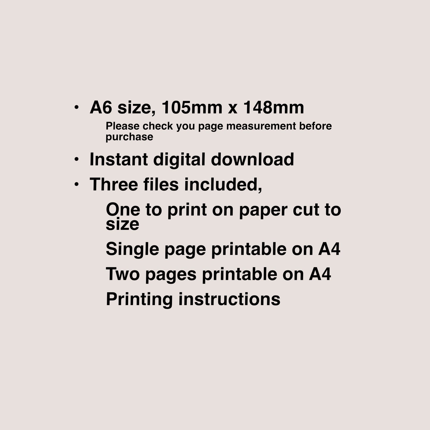 DIGITAL PDF | A6 Daily Dated Agenda | Full Year 2026 | Instant Downloadable PDF