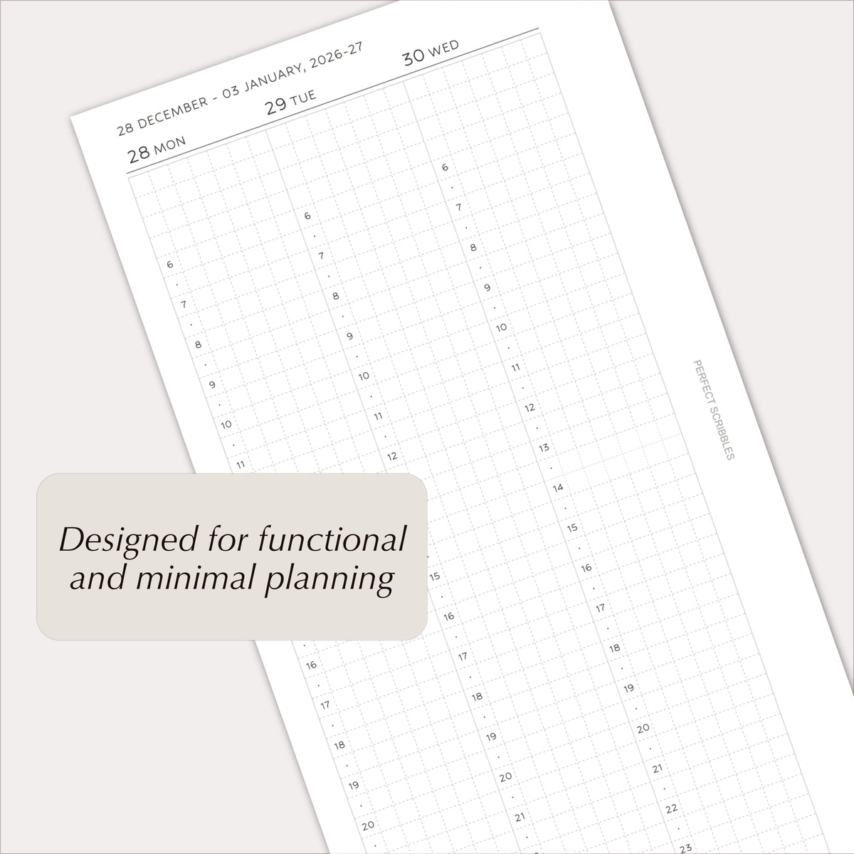 2027 Weekly Agenda Planner Inserts | Vertical with Stacked Weekend | Dated Ring Planner Refill