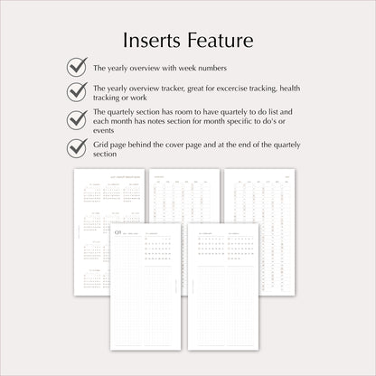 2027 Yearly Agenda Planner Inserts | Dated Ring Planner Refill