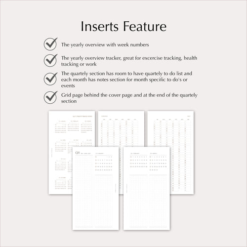 2027 Yearly Agenda Planner Inserts | Dated Ring Planner Refill