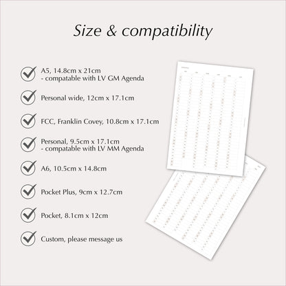 2027 Yearly Agenda Planner Inserts | Dated Ring Planner Refill