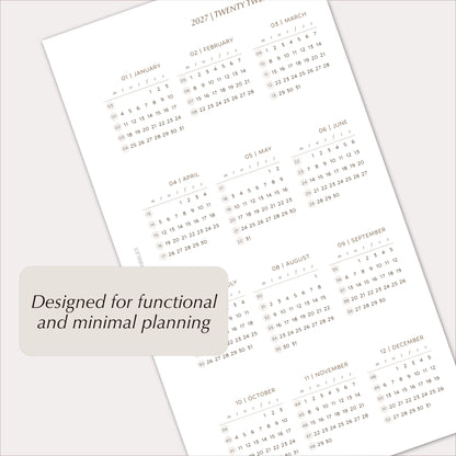 2027 Planner Insert Bundle | Yearly, Monthly & Weekly Ring Planner Refills