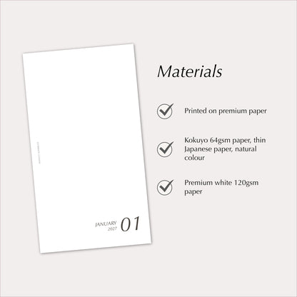 2027 Planner Insert Bundle | Yearly, Monthly & Weekly Ring Planner Refills