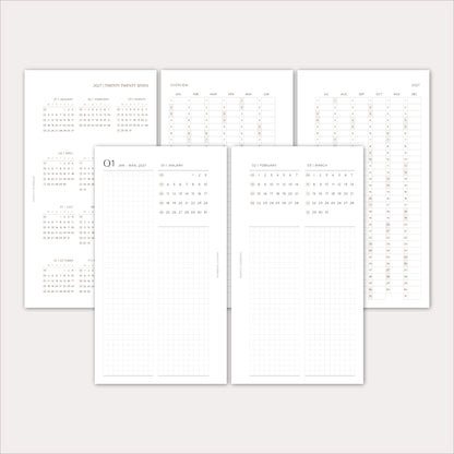2027 Planner Insert Bundle | Yearly, Monthly & Weekly Ring Planner Refills