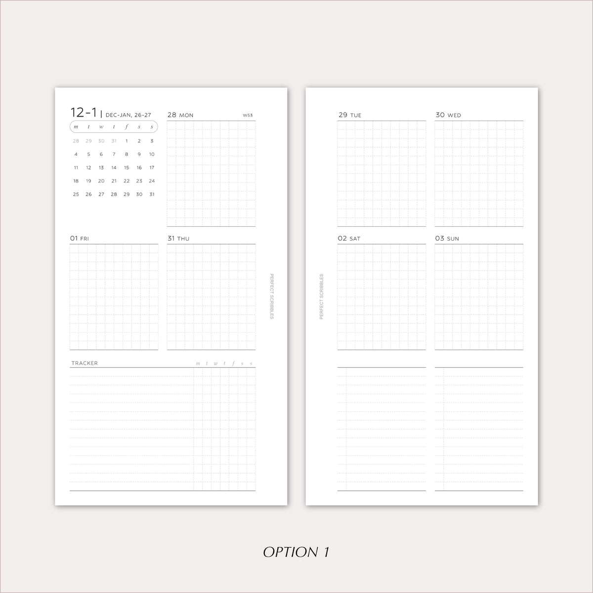 2027 Planner Insert Bundle | Yearly, Monthly & Weekly Ring Planner Refills