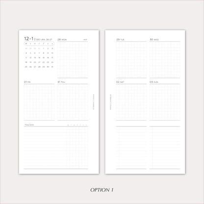 2027 Planner Insert Bundle | Yearly, Monthly & Weekly Ring Planner Refills