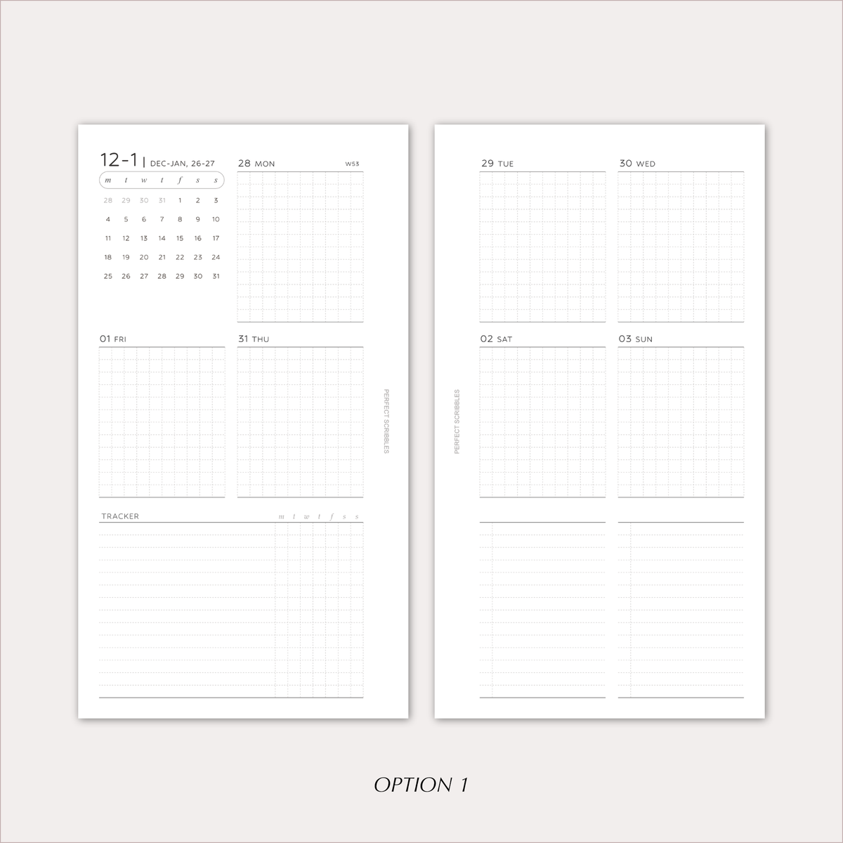 2027 Planner Insert Bundle | Yearly, Monthly & Weekly Ring Planner Refills