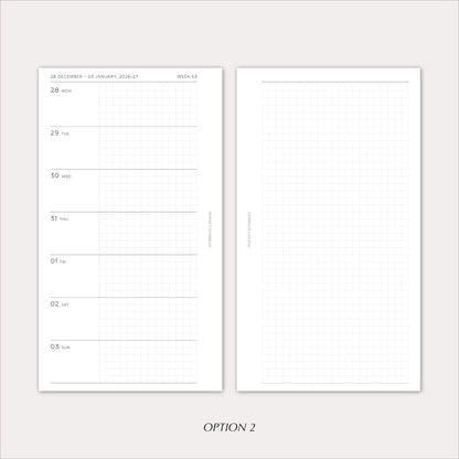 2027 Planner Insert Bundle | Yearly, Monthly & Weekly Ring Planner Refills