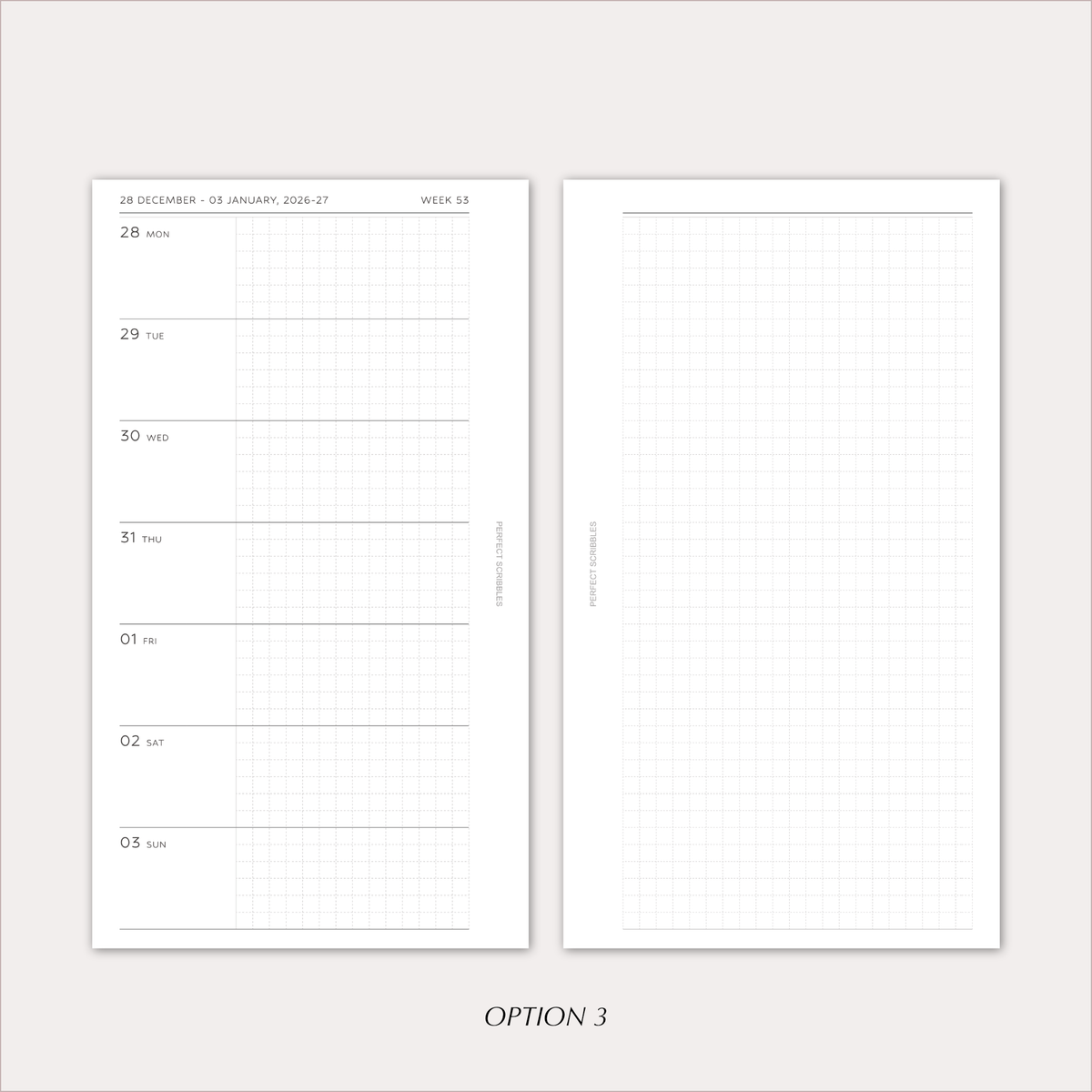 2027 Planner Insert Bundle | Yearly, Monthly & Weekly Ring Planner Refills