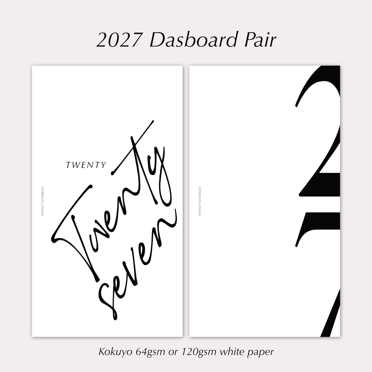 2027 Planner Dashboard Pair | Vellum & Photo Paper Ring Planner Inserts
