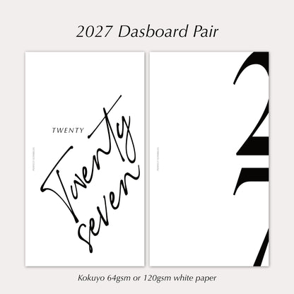 2027 Planner Dashboard Pair | Vellum & Photo Paper Ring Planner Inserts