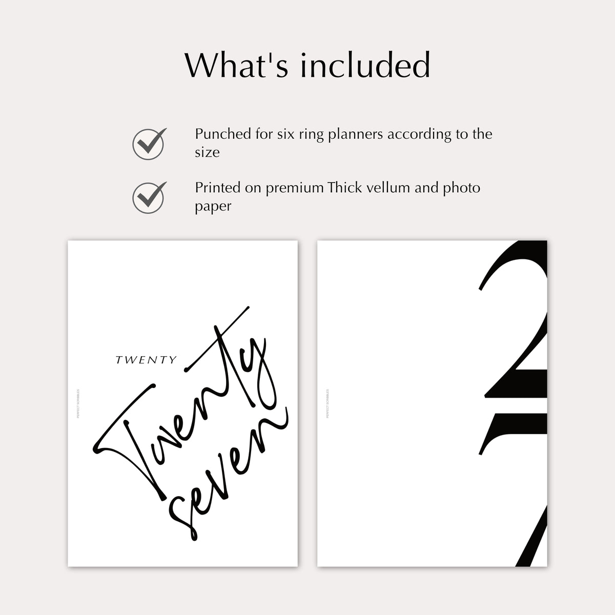 2027 Planner Dashboard Pair | Vellum & Photo Paper Ring Planner Inserts