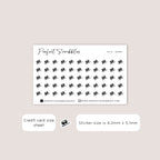 SUSHI Tiny Icon Planner Stickers | Minimal | Credit Card Sized Sheet