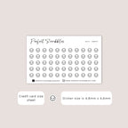 HAPPY Tiny Icon Planner Stickers | Minimal | Credit Card Sized Sheet