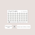 SHOPPING BAG Tiny Icon Planner Stickers | Minimal | Credit Card Sized Sheet