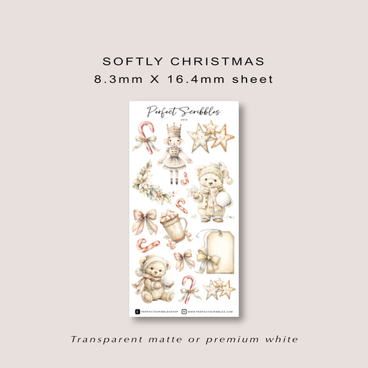 SOFTLY CHRISTMAS Planner Sticker Deco Collection