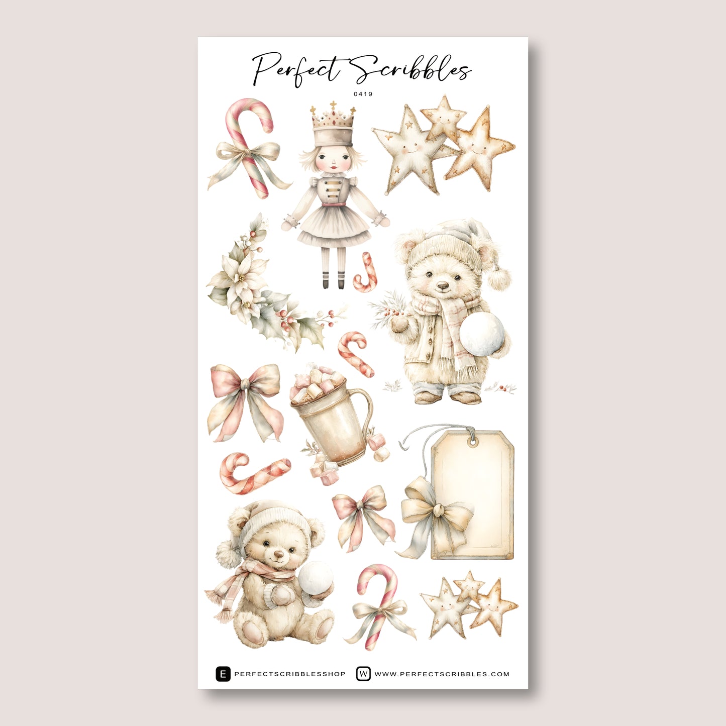 SOFTLY CHRISTMAS Planner Sticker Deco Collection