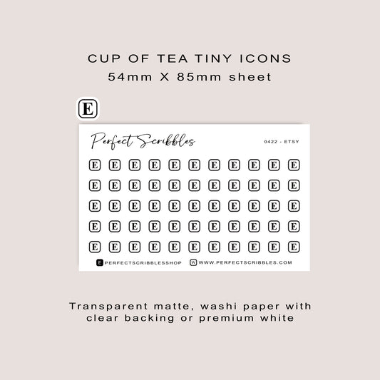 ETSY Tiny Icon Planner Stickers | Credit Card Sized Sheet