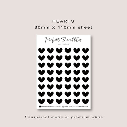 HEARTS Planner Sticker Deco Collection