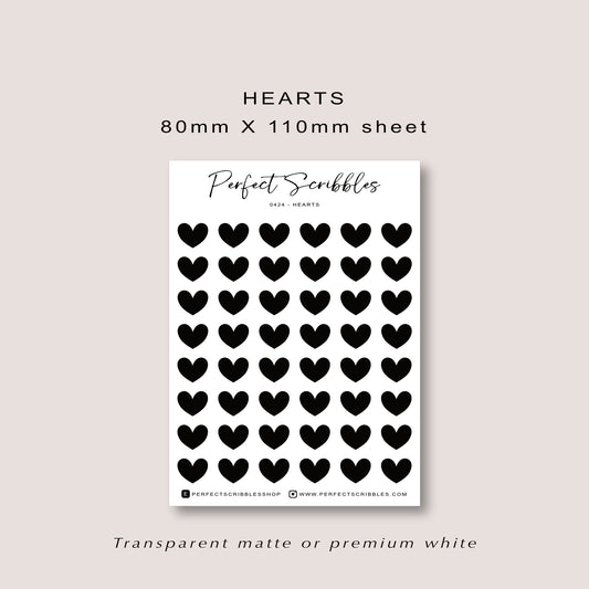 HEARTS Planner Sticker Deco Collection