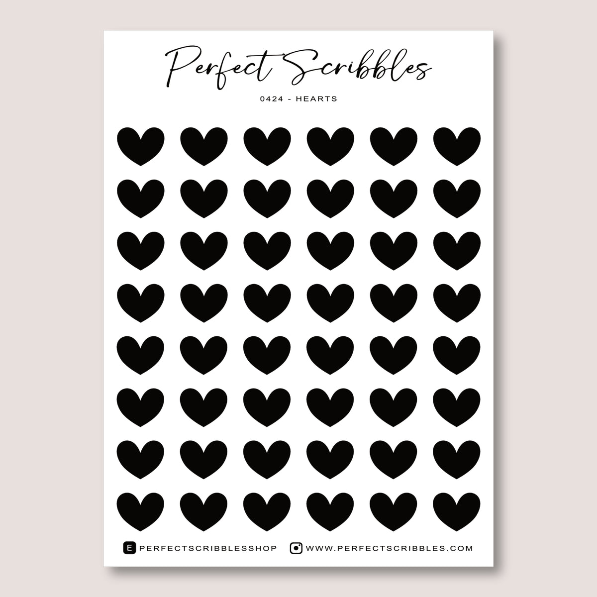 HEARTS Planner Sticker Deco Collection