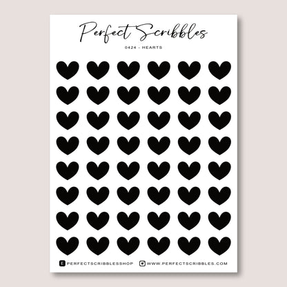 HEARTS Planner Sticker Deco Collection