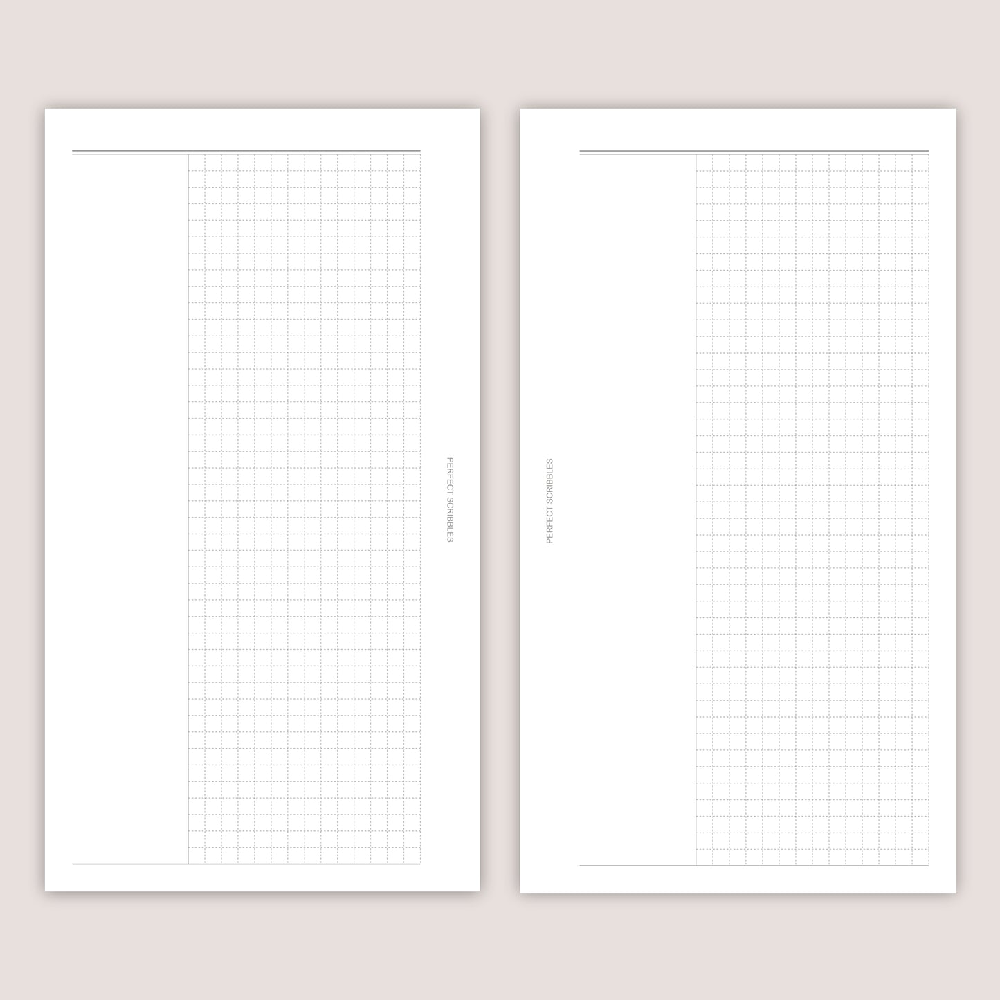 Cornell Style Note Paper Inserts: Minimalist Planner Refills  (30 Pages) - Several Sizes (PRINTED)