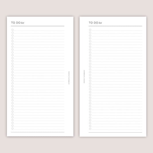SHOPPING List Inserts: Minimalist Planner Refills  (15 sheets) - Several Sizes (PRINTED)