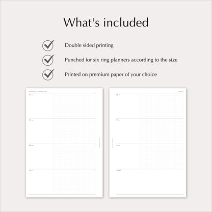 2027 Weekly Agenda Planner Inserts | Horizontal Over Two Pages | Dated Ring Planner Refill