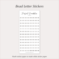 BEAD LETTER Stickers – 6mm Alphabet Planner Stickers