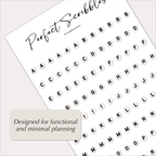 BEAD LETTER Stickers – 6mm Alphabet Planner Stickers