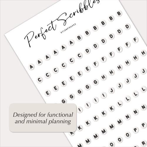 BEAD LETTER Stickers – 6mm Alphabet Planner Stickers