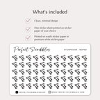MOPED Tiny Icon planner stickers | Minimal | Credit card size sheet