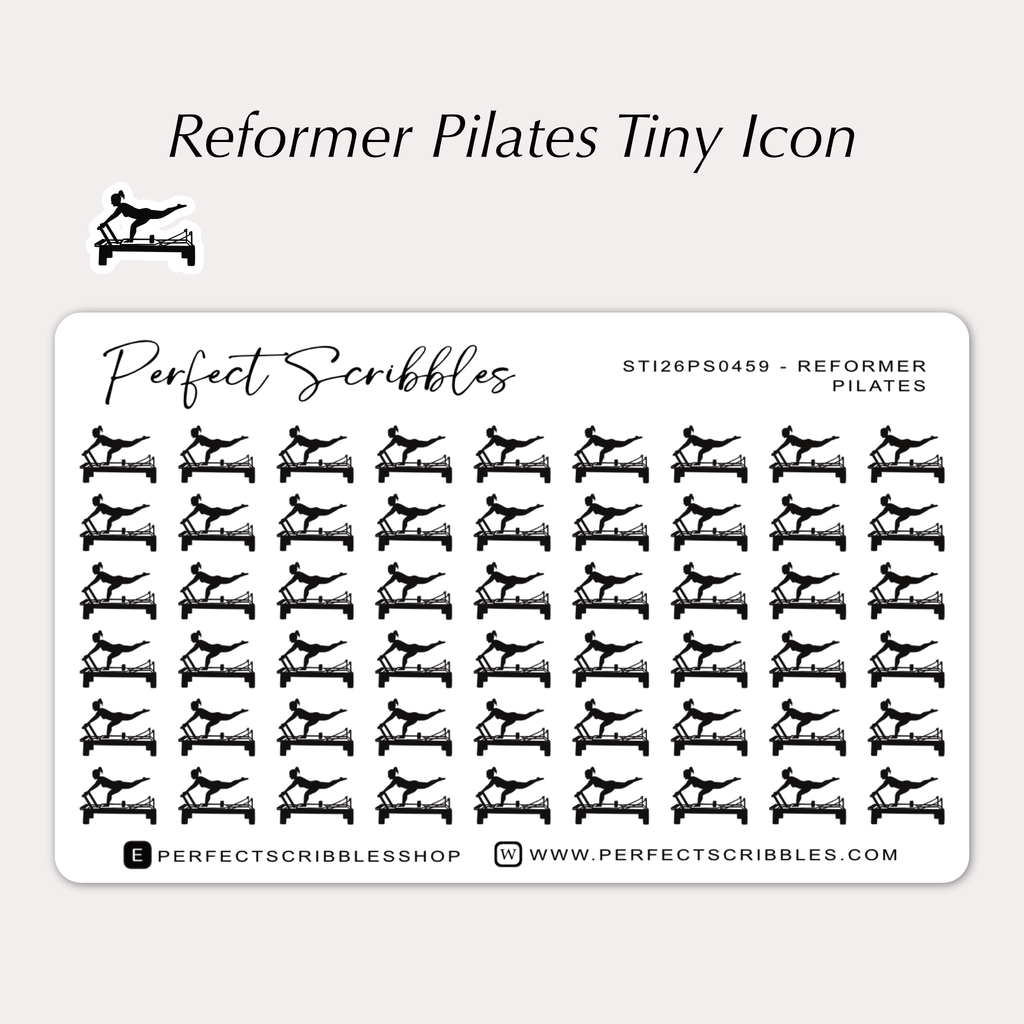 REFORMER PILATES Tiny Icon planner stickers | Credit card size sheet