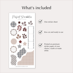 Fall Plaid Decorative Planner Stickers