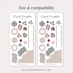 Fall Plaid Decorative Planner Stickers