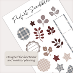 Fall Plaid Decorative Planner Stickers