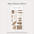 PAPER ELEMENTS Stickers – Torn Paper & Kraft Ephemera