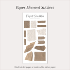 PAPER ELEMENTS Stickers – Torn Paper & Kraft Ephemera
