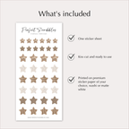 PAPER STAR Stickers – Neutral Kraft & Textured Stars