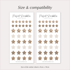 PAPER STAR Stickers – Neutral Kraft & Textured Stars