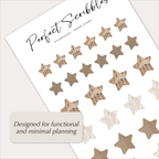 PAPER STAR Stickers – Neutral Kraft & Textured Stars