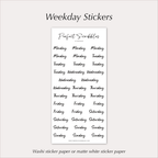 WEEKDAY Stickers | Handwritten Planner Day Labels