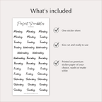 WEEKDAY Stickers | Handwritten Planner Day Labels