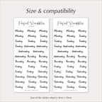 WEEKDAY Stickers | Handwritten Planner Day Labels