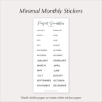 MONTH Stickers – Minimal Monthly Planner Labels